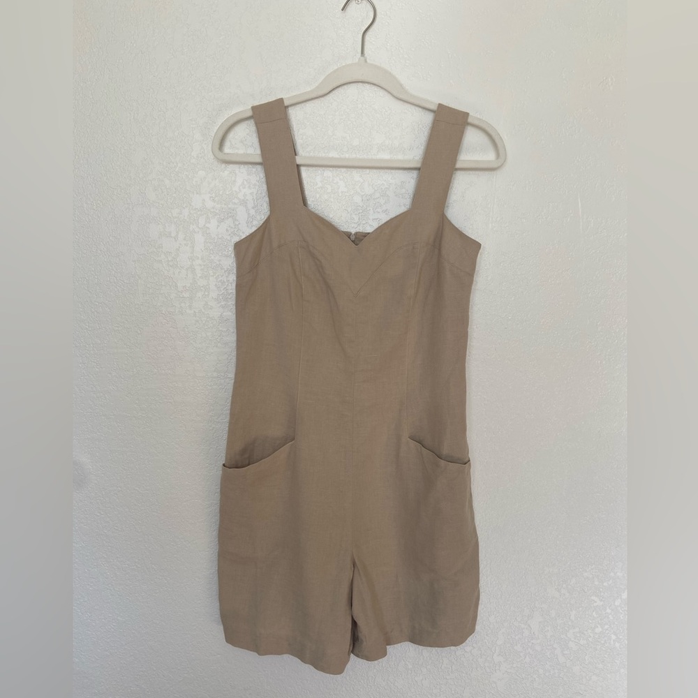 VINTAGE linen onesie. Thrifted in Italy. One of a kind.